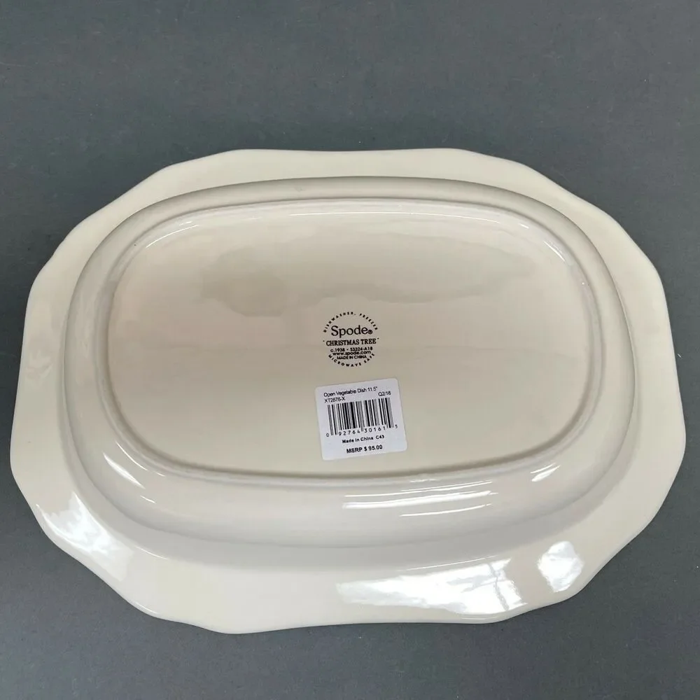Spode‎ Christmas Tree Open Vegetable Dish 11.5